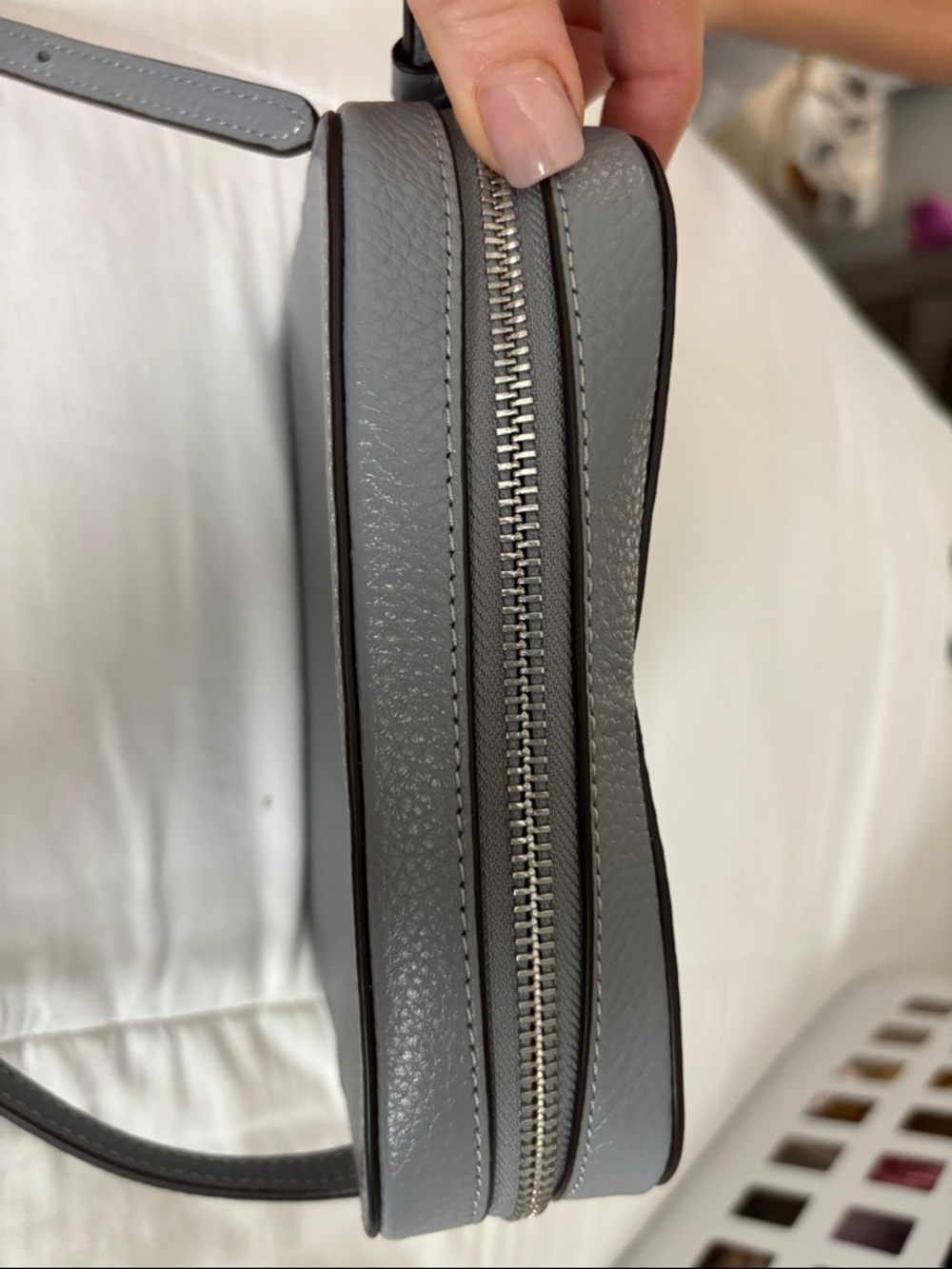 Coach mini camera bag Pebble Leather Crossbody Bag in Gray - Picture 3 of 5